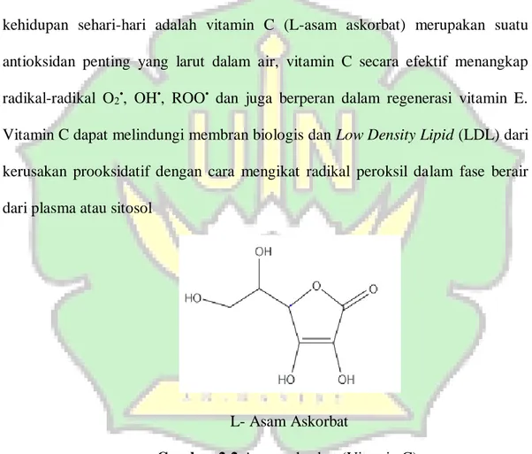 Gambar 2.2 Asam askorbat (Vitamin C). 