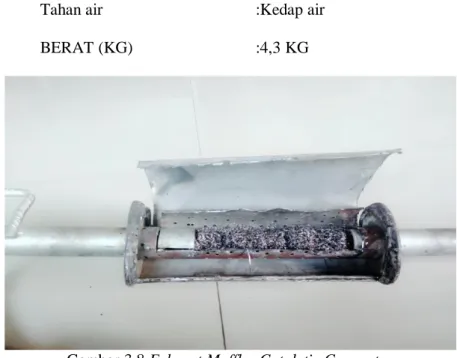 Gambar 3.8 Exhaust Muffler Catalytic Conventer 