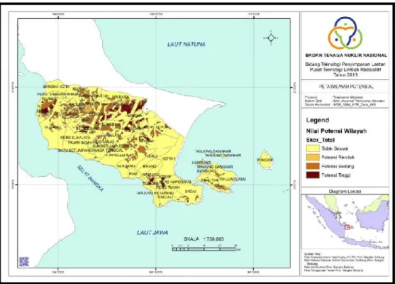 Gambar 14. Peta wilayah potensial dan administrasi Kabupaten Bangka Selatan
