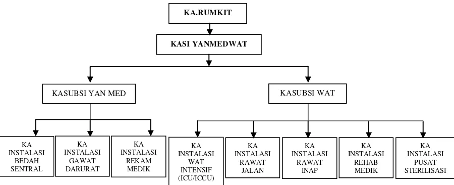 Gambar 3.1 Struktur Organisasi Keperawatan Rumah Sakit Bhayangkara Tingkat II Medan 
