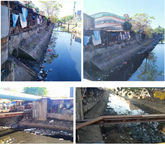 Gambar 2. Pencemaran terhadap Kanal Panampu Pasar Terong (Sumber : Hasil Survey Lapangan Tahun 2020)    