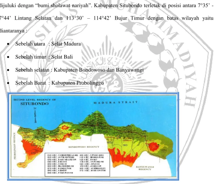 Gambar 3.1 Peta kabupaten Situbondo 