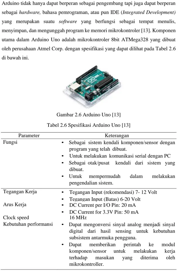 Gambar 2.6 Arduino Uno [13] 
