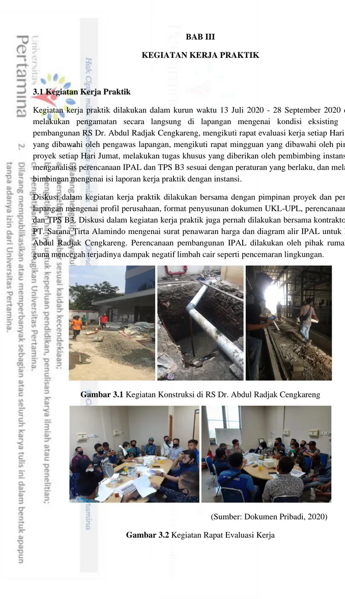 Gambar 3.1 Kegiatan Konstruksi di RS Dr. Abdul Radjak Cengkareng 