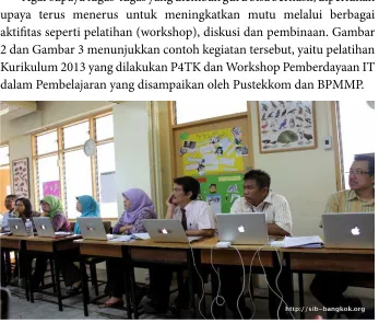 Gambar 2. Penataran Kurikulum 2013 oleh P4TK