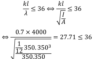 Tabel 3.4 Perhitungan dimensi kolom eksterior 