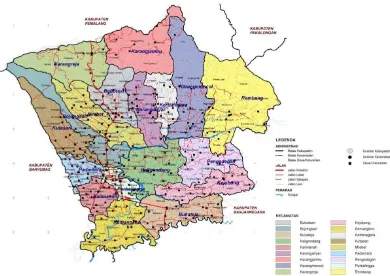 Gambar 2.1. Peta Administrasi Kabupaten Purbalingga 