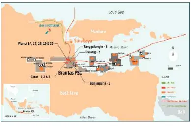 Gambar 8. Peta Wilayah Eksplorasi PT. Energi Mega Persada. Tbk di Jawa Timur 
