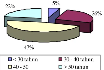 Gambar 5.2 Karakteristik Responden Menurut Kelompok Umur Sumber: Analisis, 2010 