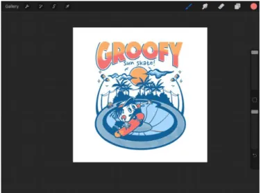 Gambar 3.11 Finishing Artwork  Sumber: Screen Capture Procreate 