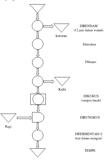 Gambar 2. Flow chart Pembuatan Tempe 