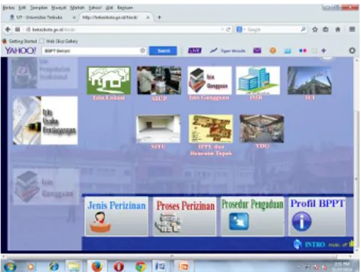 Gambar 11. Tayangan Web BPPT Kota Bekasi 
