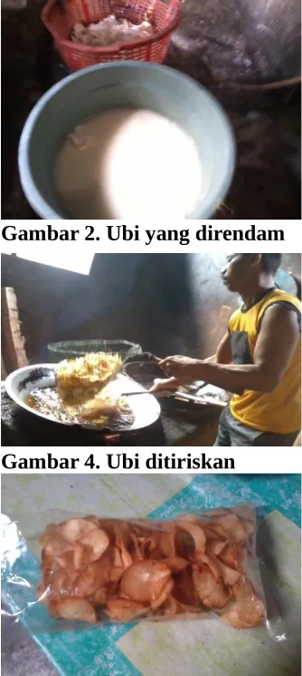 Gambar 2. Ubi yang direndam