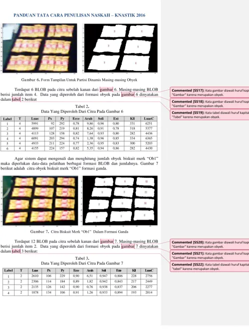 Tabel 3. Data Yang Diperoleh Dari Citra Pada Gambar 7