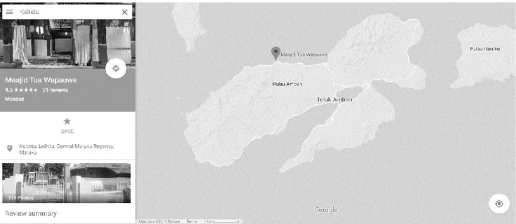 Gambar 1 Lokasi penelitian (Sumber: Google Map). 