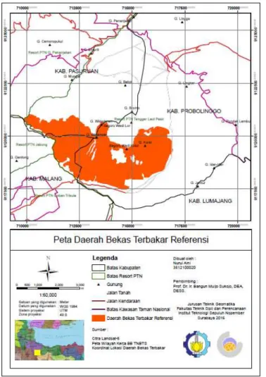 Gambar 11. Peta daerah bekas terbakar referensi 