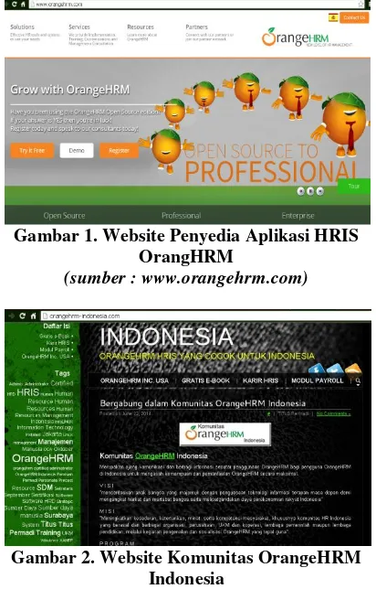 Gambar 1. Website Penyedia Aplikasi HRIS 
