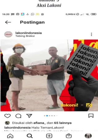 Gambar 3 Aksi Lakoni