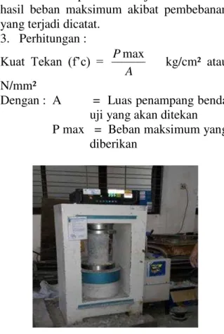 Gambar 4. Alat uji Kuat Tekan  (Compression test) 