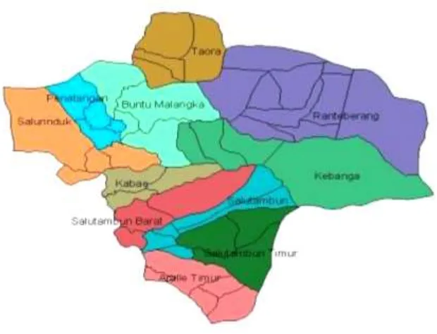 Gambar 4.1  Peta Wilayah Kecamatan Buntumalangka 