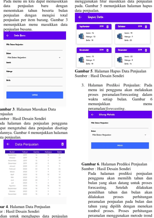Gambar 3. Halaman Masukan Data  Penjualan 