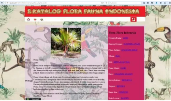 Gambar 3 Halaman Flora Propinsi Jambi 