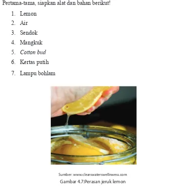 Gambar 4.7:Perasan jeruk lemon