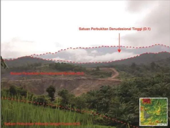 Gambar III.5. Foto Satuan Perbukitan Denudasional Rendah (D.2), Azimuth Foto N165 o E 