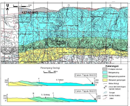 Gambar 9. Peta Geologi Daerah Ketapang dan sekitarnya, Madura.  PEMBAHASAN 