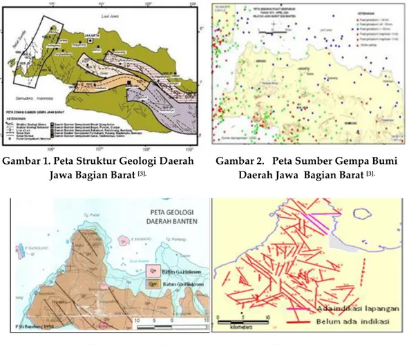 Gambar 1. Peta Struktur Geologi Daerah  Jawa Bagian Barat  [3].