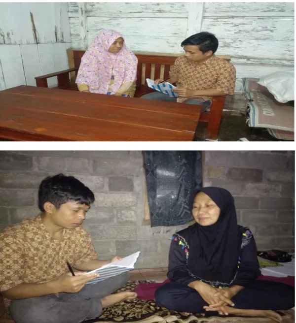Foto Wawancara dengan peserta penerima bantuan PKH 