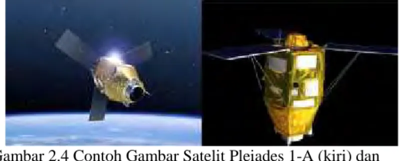 Gambar 2.4 Contoh Gambar Satelit Pleiades 1-A (kiri) dan Pleiades 1-B (kanan) (Lapan, 2015)
