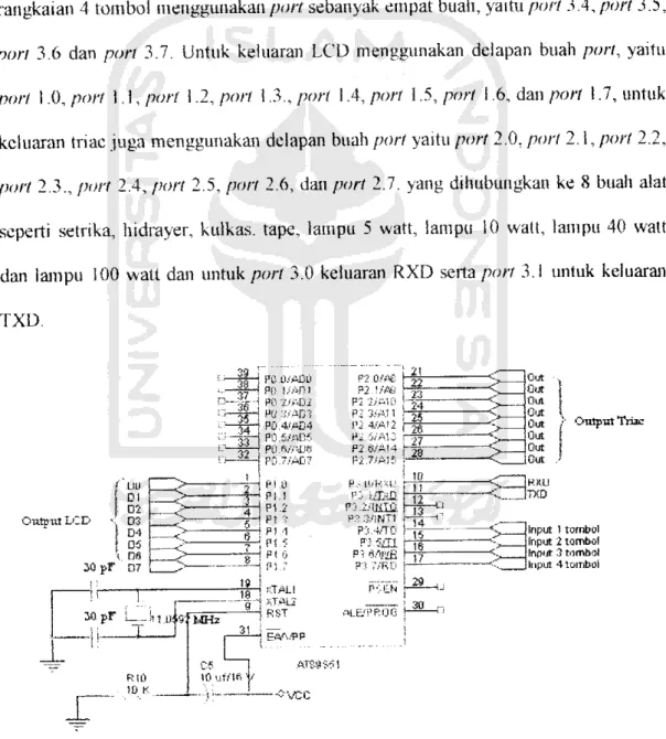 Gambar 3.4. Rangkaian Mikrokontroler AT89S5