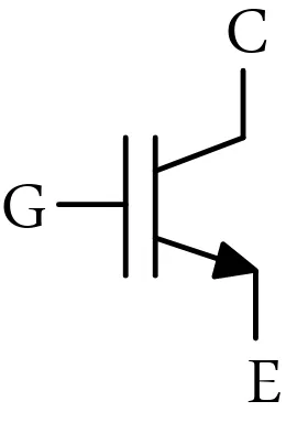 Gambar 2.5. Simbol rangkaian IGBT [11] 