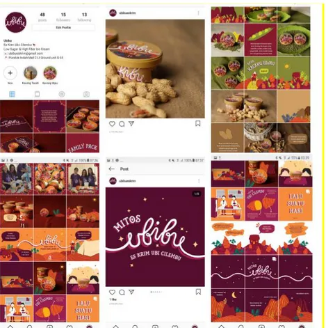 Gambar 18 Tampilan Media Promosi Instagram Es Krim UBIBU oleh Felicia Kristella.  (Sumber: Dokumentasi Penulis, 2019) 