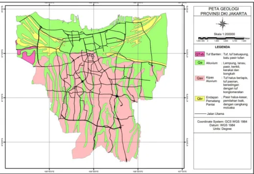 Gambar 5 Peta Geologi DKI Jakarta  Dari  peta  hidrogeologi  (Gambar 