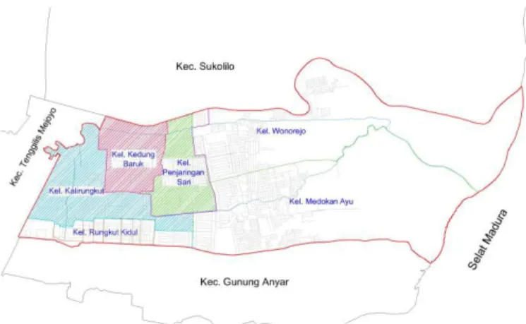 Gambar 1. Wilayah Perencanaan Kecamatan Rungkut 