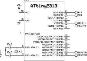 Gambar 1. Rangkaian Elektronik ATtiny2313