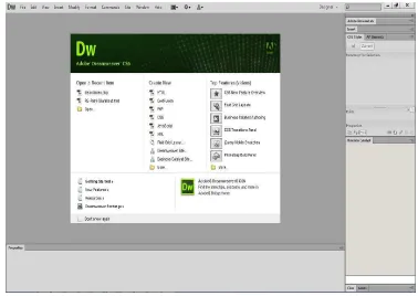 Gambar 2.14 : Page awal Adobe Dreamweaver CS6 