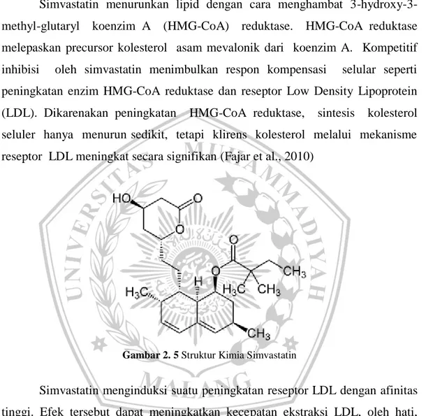 Gambar 2. 5 Struktur Kimia Simvastatin 