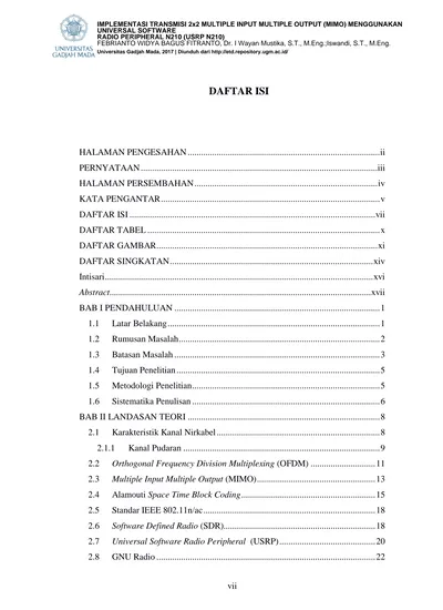 Universitas Gadjah Mada, 2017 Diunduh Dari DAFTAR ISI