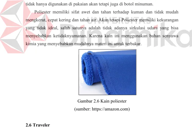 Gambar 2.6 Kain poliester  (sumber: https://amazon.com) 