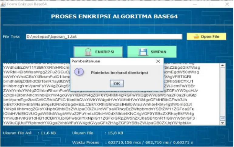Gambar 4 Tampilan Form Enkripsi Base64 
