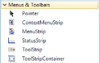 Gambar 3. Tampilan Menu Objek Menu & Toolbar 
