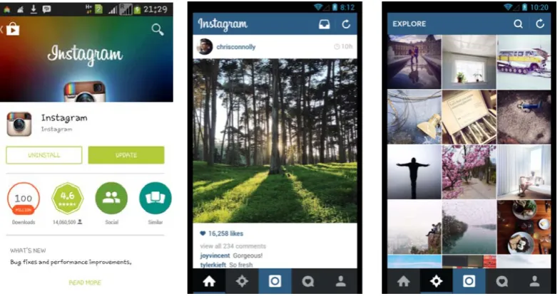 Gambar 2.1 Tampilan Instagram 