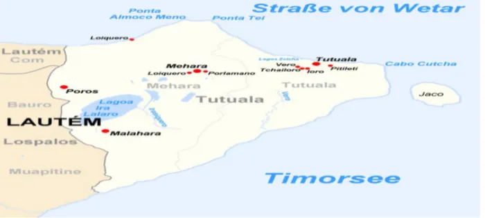 Gambar 1 Peta umum posto administrative Tutuala