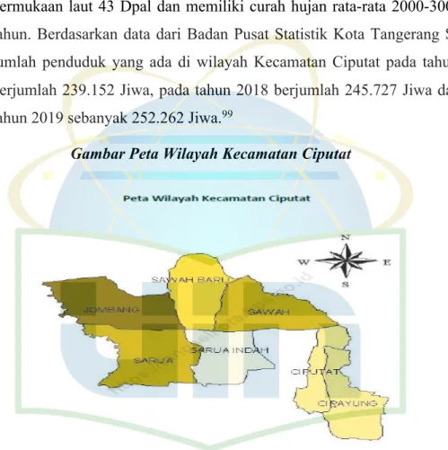 Gambar Peta Wilayah Kecamatan Ciputat 