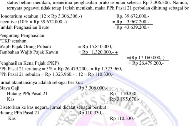 Tabel  2.  Perbandingan  Pajak  Penghasilan  Pasal  21Pegawai  Tidak  Tetap  PT.  Bank  Mandiri  (Persero)  Tbk
