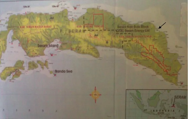 Gambar  1.  Lokasi  penelitian  di  Kecamatan  Bula,  Kabupaten  Seram  Bagian  Timur,  Provinsi  Maluku 