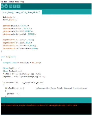 Gambar 4.6. Program Tegangan Aki 